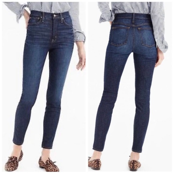 J. Crew Denim - J. Crew 10” High Rise Toothpick Jeans Dark Wash Denim Skinny/ Straight, 29 Tall